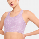 Floral Printed Breathable & Moisture Wicking Racerback Sports Bra