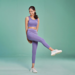 Women Mauve Wide Strapped Sports Bra with Removable Pads