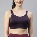 Padded Non-Wired Full Coverage U-Shaped Back, and Detachable Straps Sports Bra