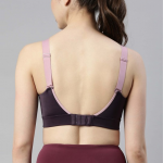 Padded Non-Wired Full Coverage U-Shaped Back, and Detachable Straps Sports Bra
