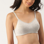 Grey Melange Solid Non-Wired Lightly Padded T-shirt Bra