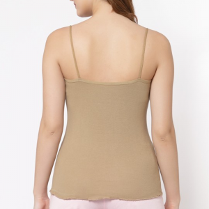 Women Pack Of 2 Magenta & Nude-Coloured Solid Cotton Camisoles