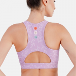 Floral Printed Breathable & Moisture Wicking Racerback Sports Bra