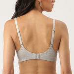Grey Melange Solid Non-Wired Lightly Padded T-shirt Bra