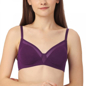 Non Padded Non Wired Medium Coverage Cotton T-shirt Bra