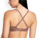 Brown Solid Non-Wired Lightly Padded T-shirt Bra